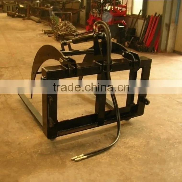 GM06A Tractor Front Log grab in 1000mm forks,100-750mm grabbing dia., 600kg rated load