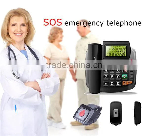 Simple operation SOS emergency senio Cheap analog emergency watch phone sos elderly telefone with basic caller id CHIAN SUPPLIER