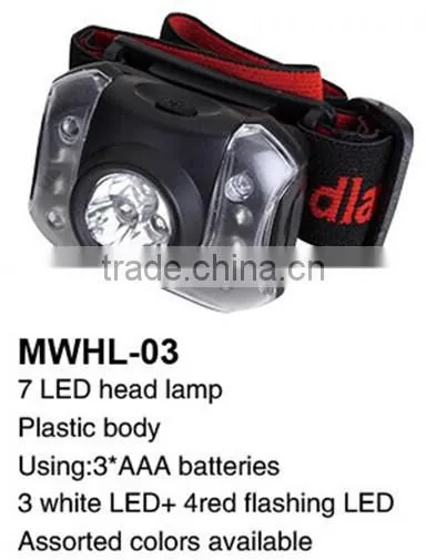 Hot Sale 7 LED head lamp
