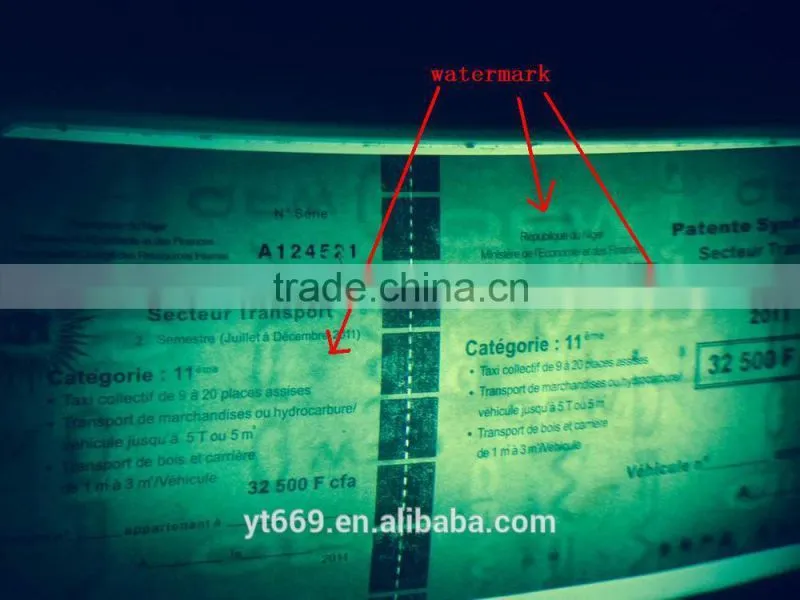 anti-fake bus ticket