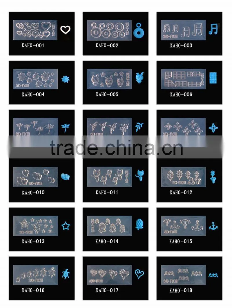 2014 new design 3d nail mold for nail art 3D mold-19-36