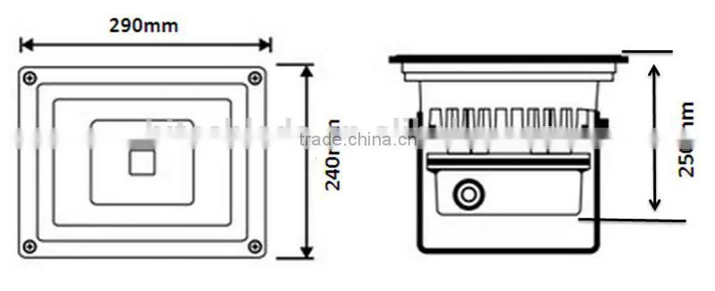 hot-sale 50 watt outdoor floodlight housing with COB