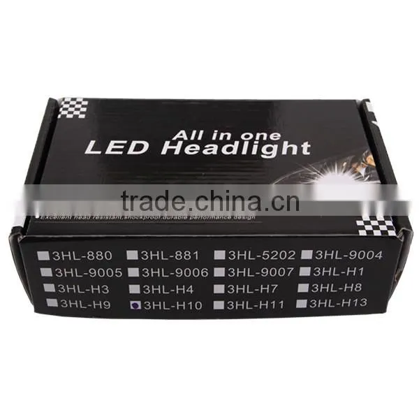 Sliver 20W H7 9005 9006 H8 H9 H10 H13 LED Headlight for vehicle motorcycle