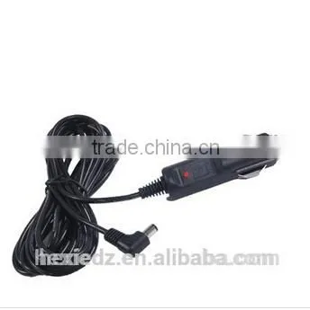 DC 12V Car Auto Push Button Cigarette Lighter Black with 38cm Cable