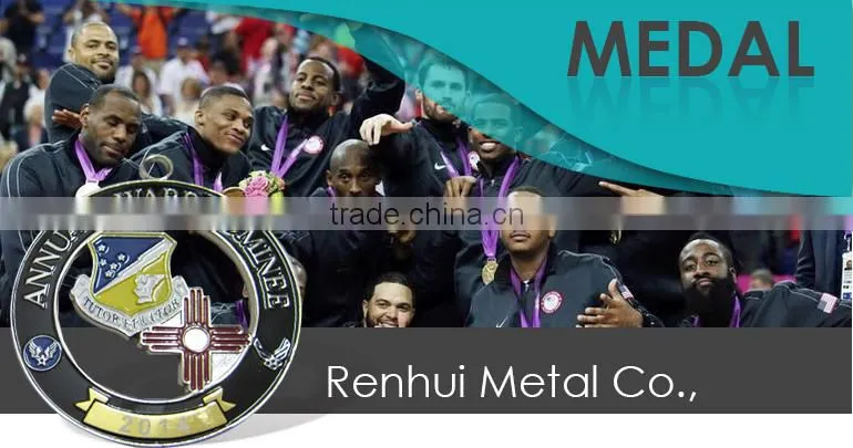 Top sale custom souvenir metal sport medal ribbon