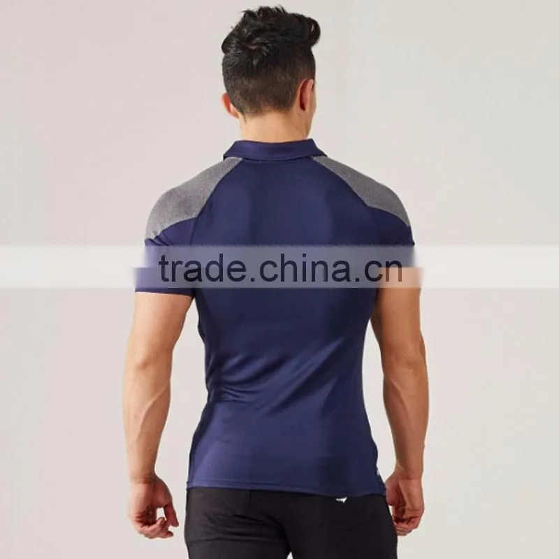 Wholesale dri fit seamless sport t shirt athletic wear silm fit t shirt