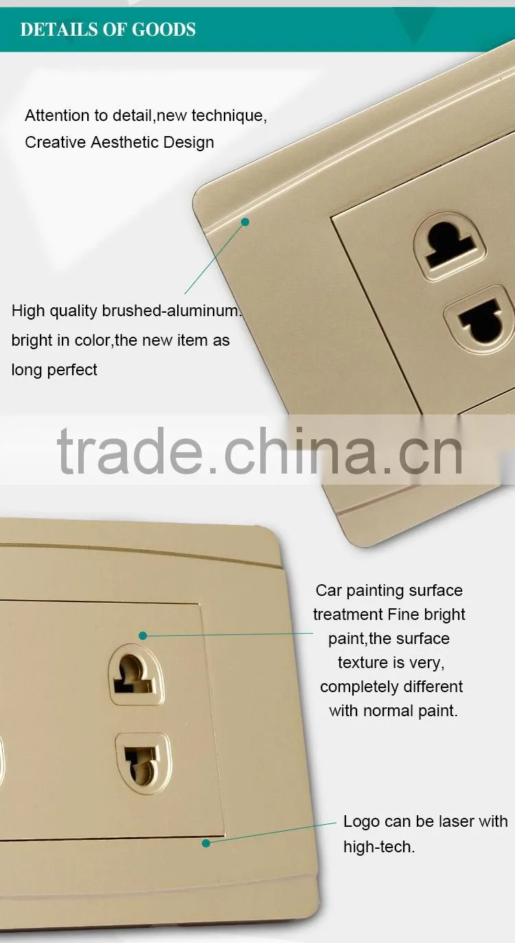 USA Standard wall mount 2 pin or 3 pin socket outlet plug
