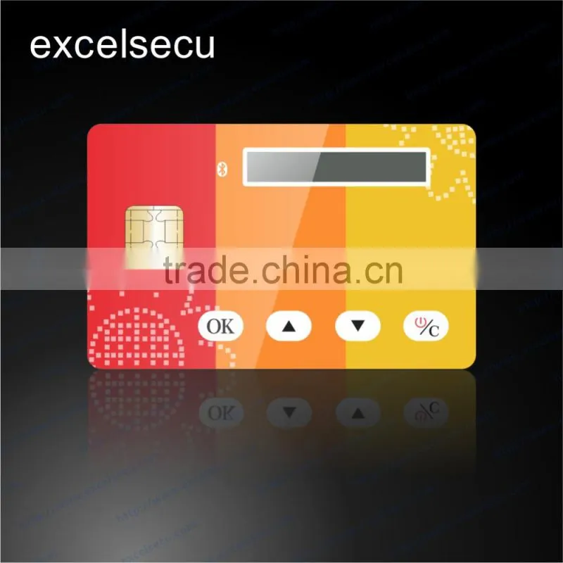 Security shenzhen chip one time password smart card with display