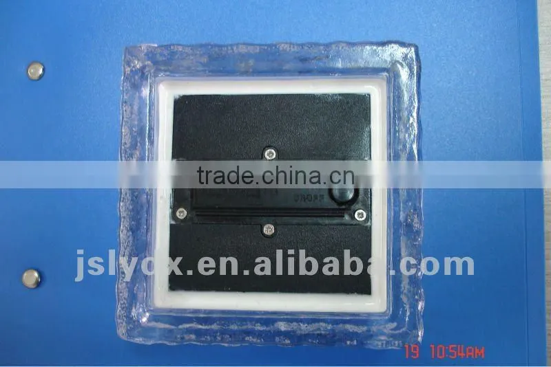Glass solar paver light ,solar glass ice brick ,led solar ice brick light for garden