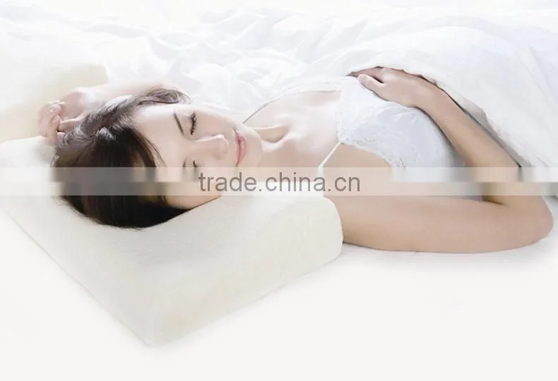 contour memory foam pillow with velvet sleeve/ velvet sleeve pillow