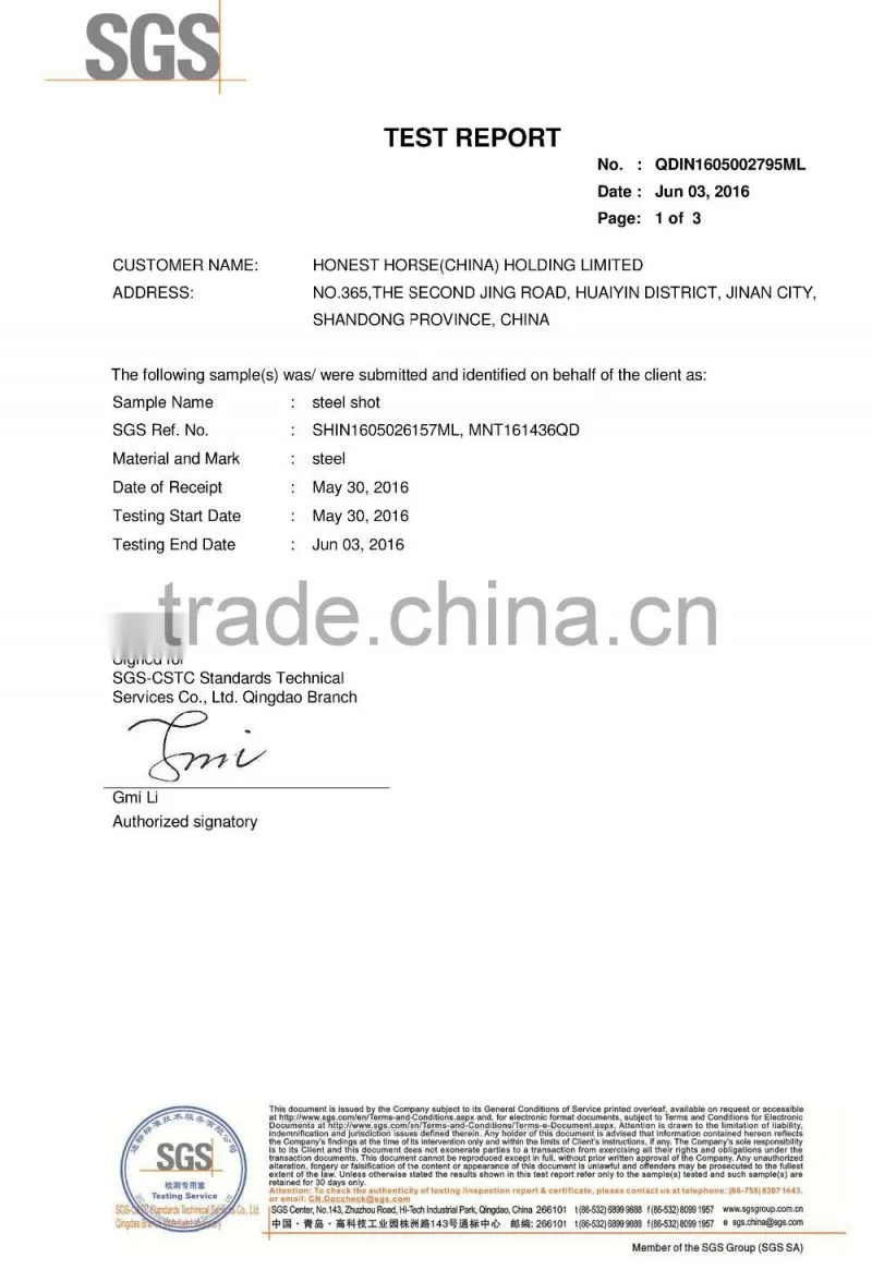 nice microstructure Mn 0.75-1.0% steel shot grit for ship hull rust removal