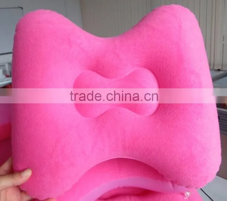 Air filled high quality customizd inflatable pillow, backrest pvc inflatable pillow