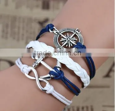 Woven fashion wrap love bracelet