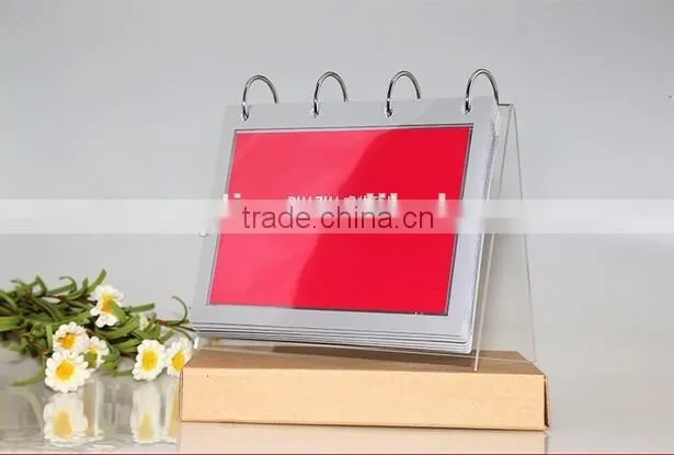 wholesale 5x7 clear acrylic office calendar