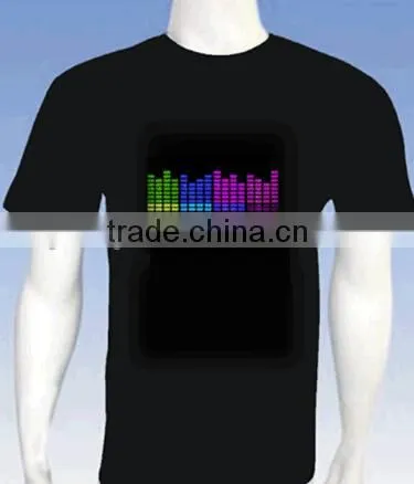cool and fashion design hot selling EL t-shirt