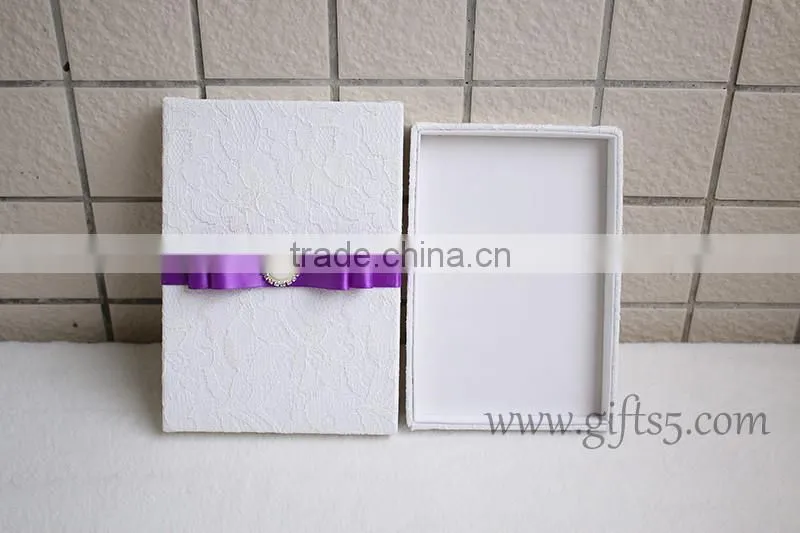Handmade Luxury Wedding Invitation Box with lid