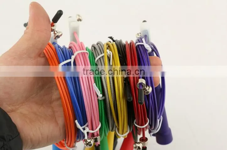 crossfit Plastic Handle custom speed jump rope stainless steel Wire Jumping Skipping aerobic exercise Ropes 3m-14m