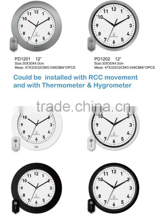 New product hot sell plastic wireless doorbell wall clock
