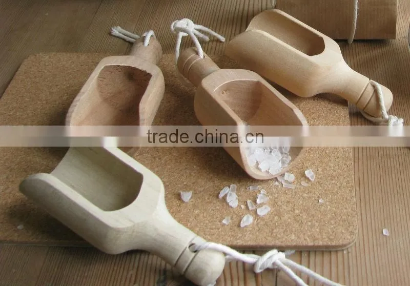 nice wooden bamboo spoon slat scoop