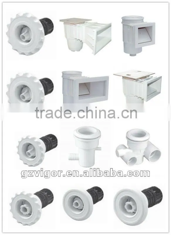 Factory good quality durable swimming pool accessory vacuum fitting for CONCRETE pool with warranty