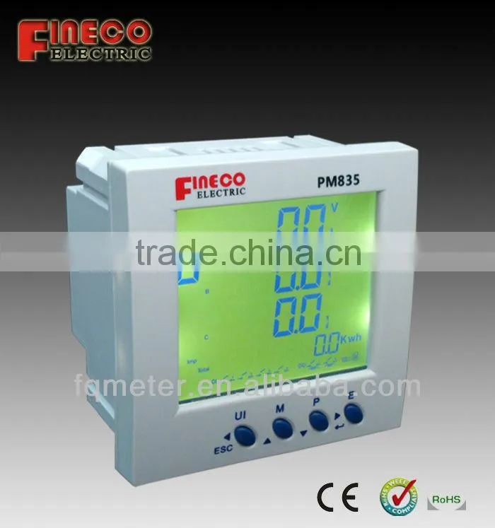 PM835 three phase multifunction meter 3-phase digital panel meter digital ac wattmeter