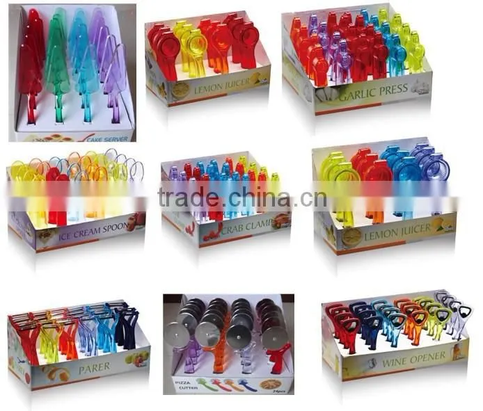 disposable plastic color ice cream spoon