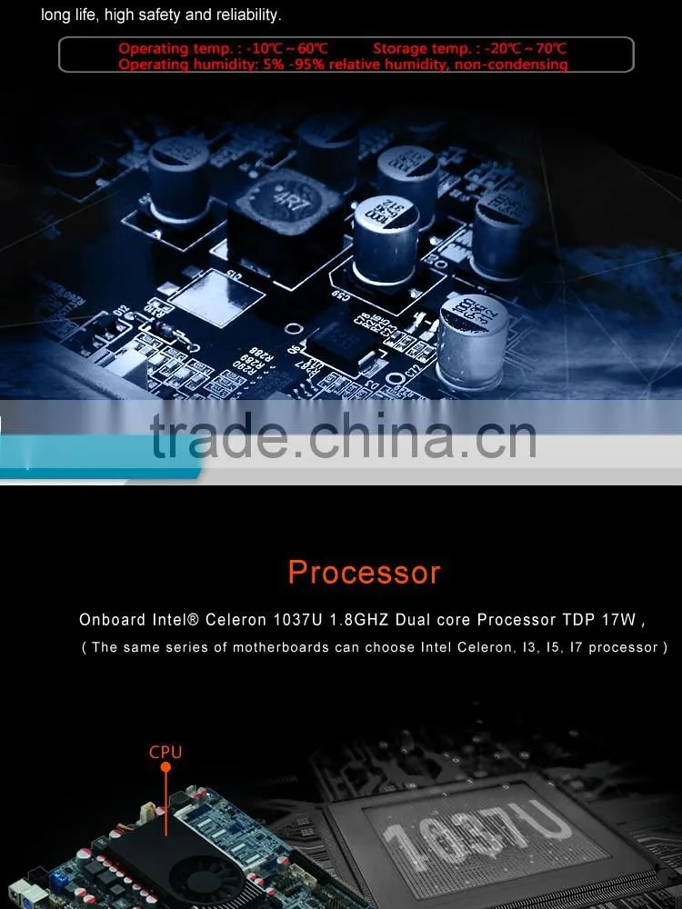 low price motherboards thin client 1037u mini itx motherboard suopport DC_8V~36V Power input