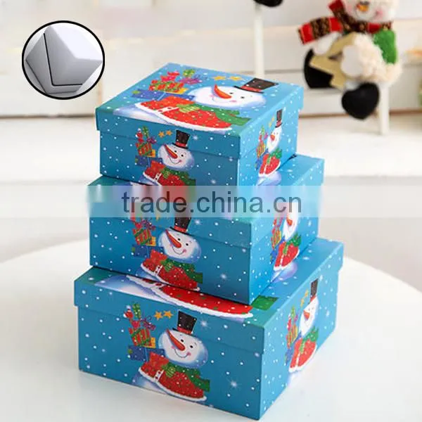 decorative packaging christmas paper gift box with ribbon