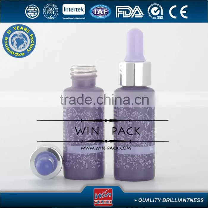 10ml round shape acrylic dropper bottle with wood cap