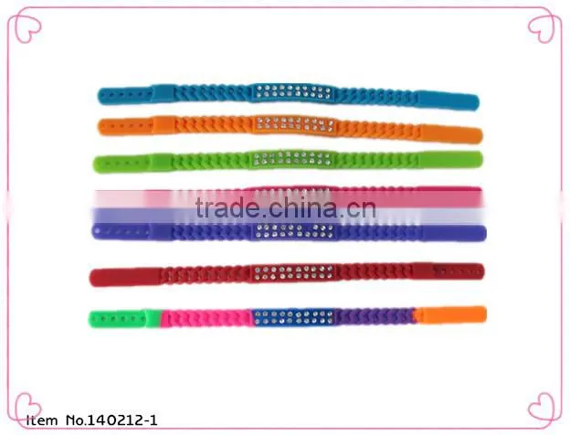 Silicone bracelet,high quality bracelet with diamond,silicone accessories