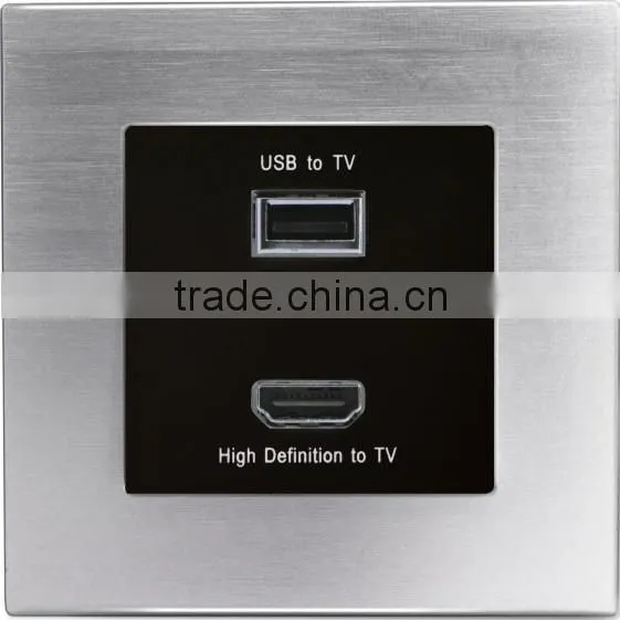 2016 new design IVOR aluminum silver material tv RJ45 computer switch