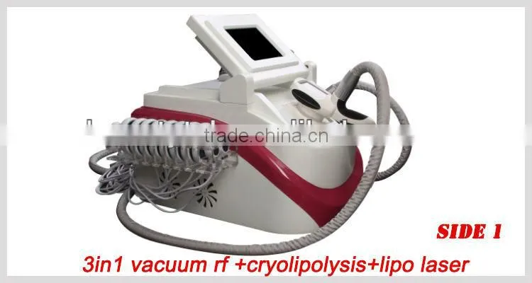 3 in1 high effective cryolipolysis liposuction vacuum laser treatment machine