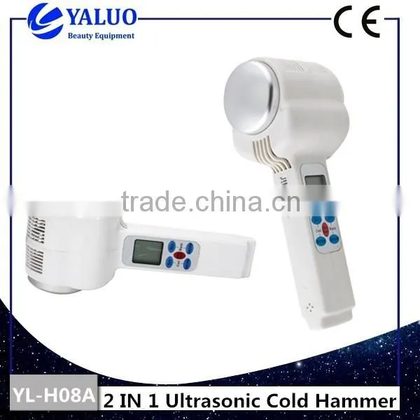 2 in 1 Ultrasound cold hammer beauty device with new design