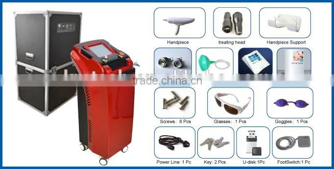 532nm,1064nm,1320nm q switched nd yag laser tattoo removal