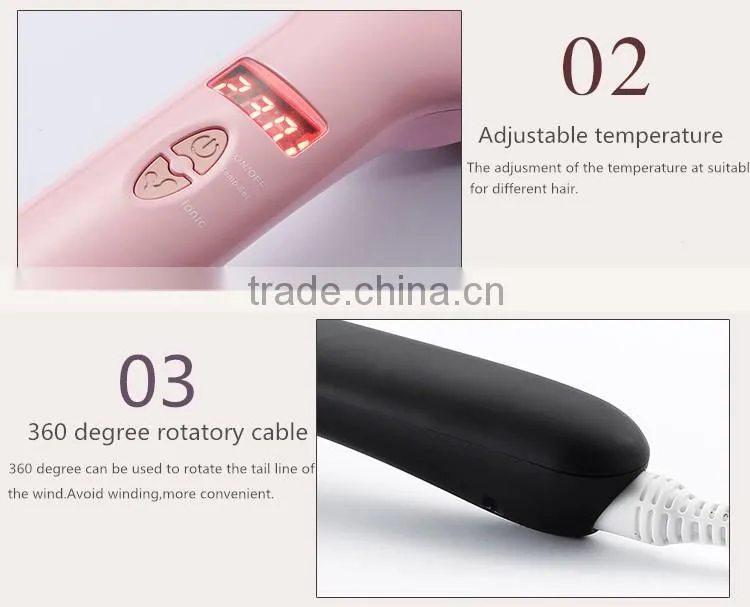 Hair Salon Equipment For Hair Care 2 In 1 PTC Heater Anion Hair Straightener Brush