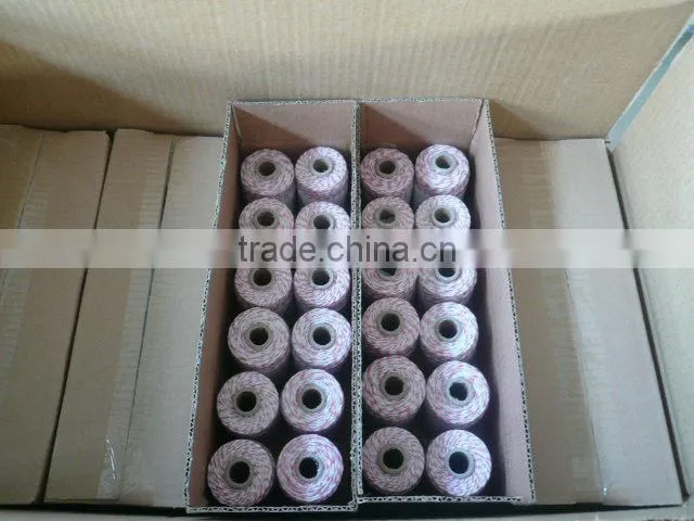 100% cotton dyed colour packing gift twine for Christmas day