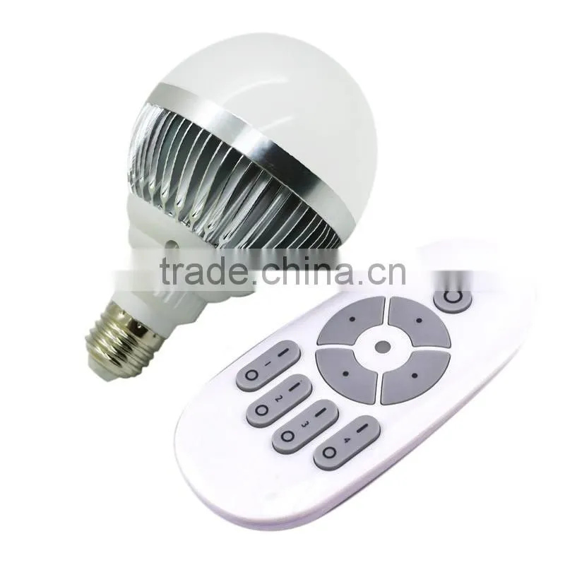 Good quality 2.4G Wireless E27 6W led lighting Bulb Lamp light with Remote controller