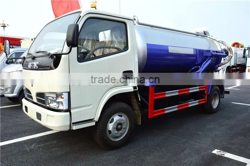 capacity 4000l-5000l 4X2 vacuum sewage tank trucks in china