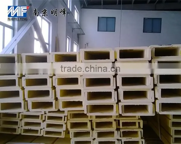 Yellow C-Channel FRP Pultruded Profiles 116mm*40mm*8mm