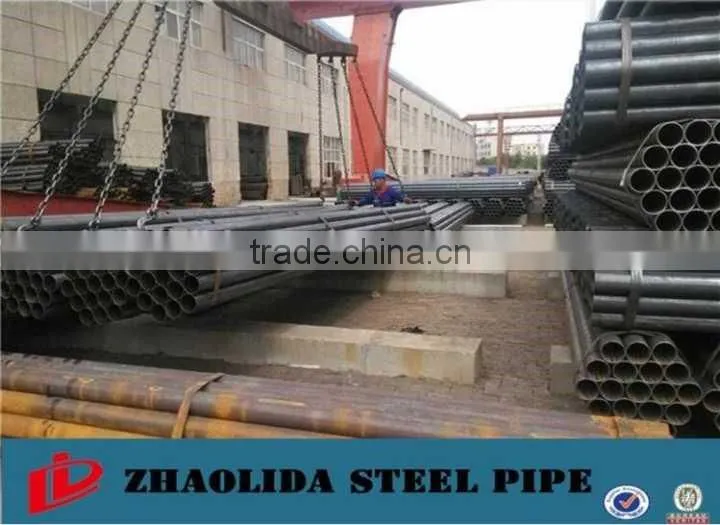 Q235 Q345 ASTM A53 , length 6-12m ERW black welded steel pipe
