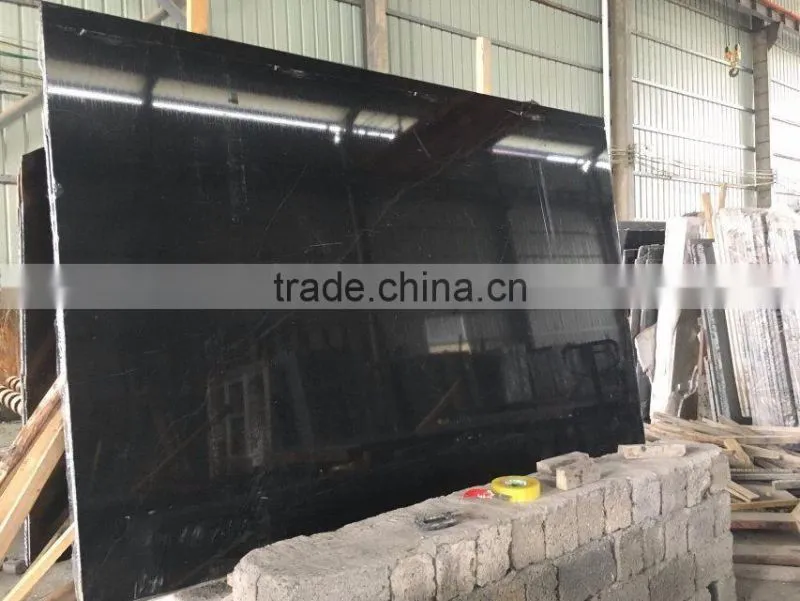 Popular black marquina marble slabs