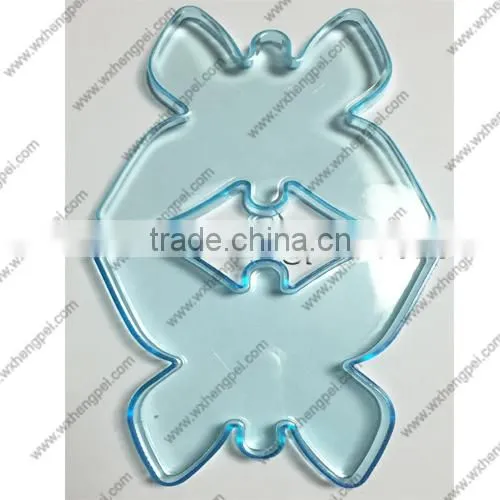 Cleverish portable cute blue butterfly storage jewelry plastic box kit