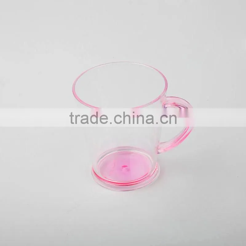 4-color bottom spray colored fashion drinking plastic cup
