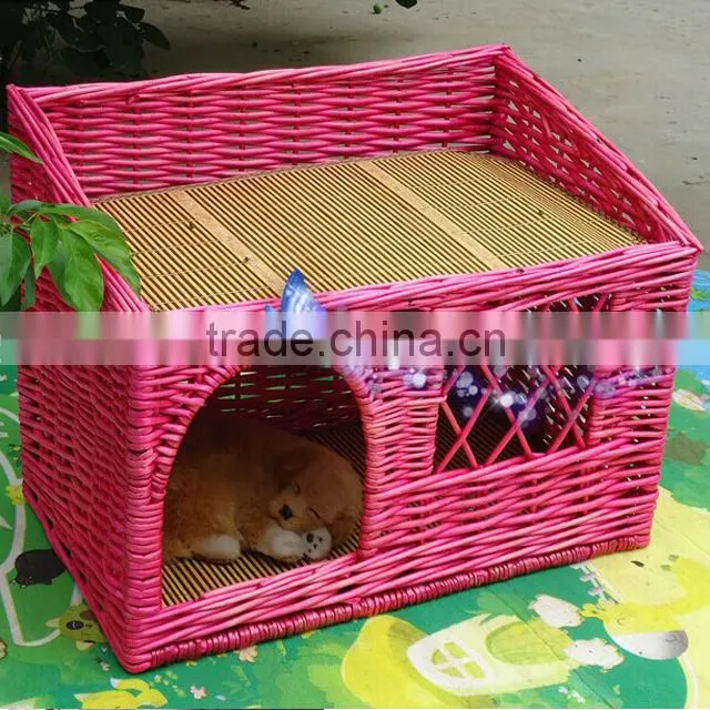 Wholesale large wicker rattan pet dog design bed dog house