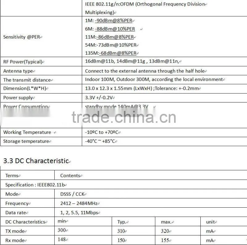 RTL8188ETV WIFI module wireless module tablet dedicated signal receiver module BL-R8188EU1-ETV-2.7