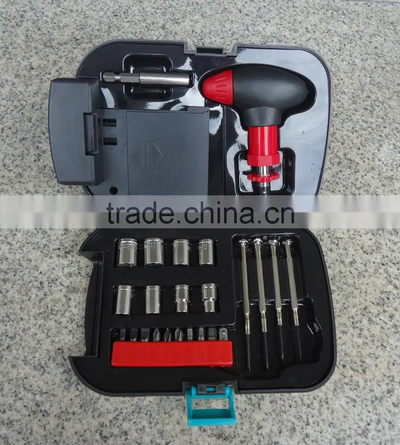 Promotional household DIY 25pcs hand tools set with flashlight torch