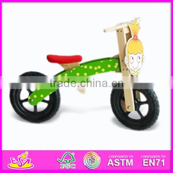 2015 hot sale kids wooden bicycle,popular wooden balance bicycle,new fashion kids bicycle W16C078-22