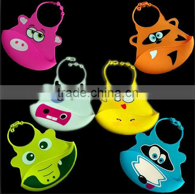 Wholesale blank silicone waterproof rubber baby bib