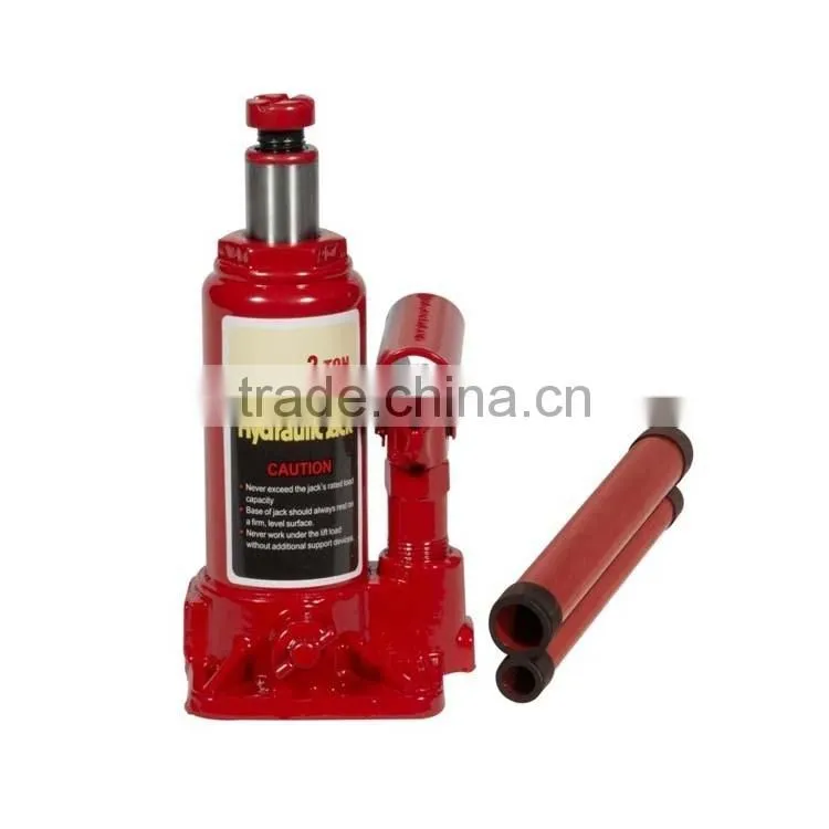 Heavy duty hydraulic jack price/ two stages hydraulic bottle jack