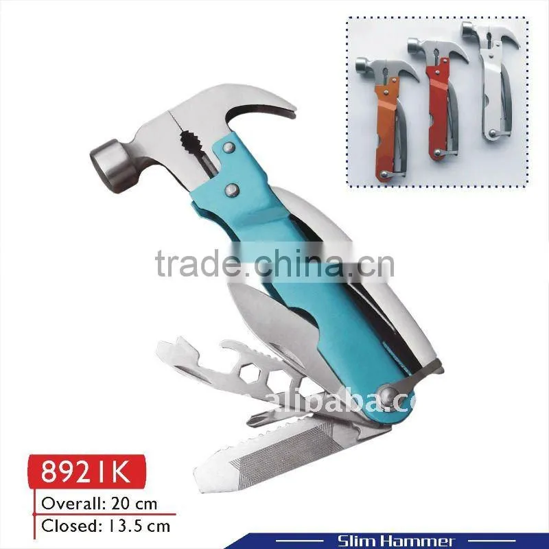 2014 new Promotion hardware mini multi function pocket hand tool hammers with axe 8921K